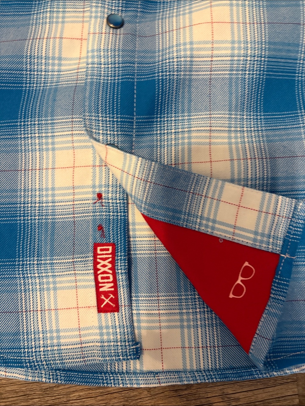 Dixxon The Winfield Blue and White Plaid Button-Down Shirt - Picture 4 of 4